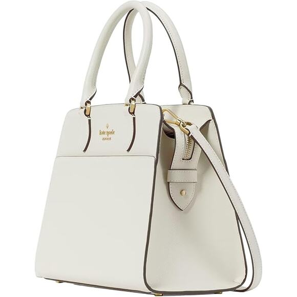 NWT Kate Spade New York Women's Madison Saffiano Leather Satchel Bag, Meringue - Picture 2 of 5